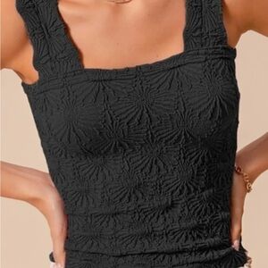 Altar’d State - Black Textured Sleeveless Top